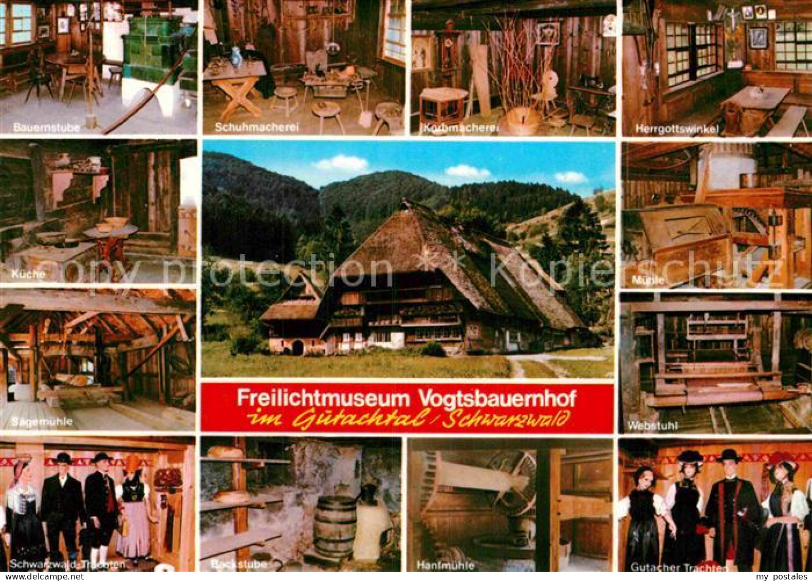 72917227 Gutachtal Freilichtmuseum Vogtsbauernhof Bauernstube Korbmacherei Webst - Otros & Sin Clasificación