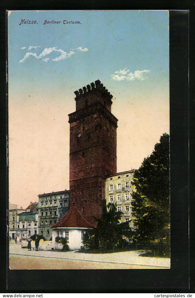 AK Neisse, Berliner Torturm  - Schlesien