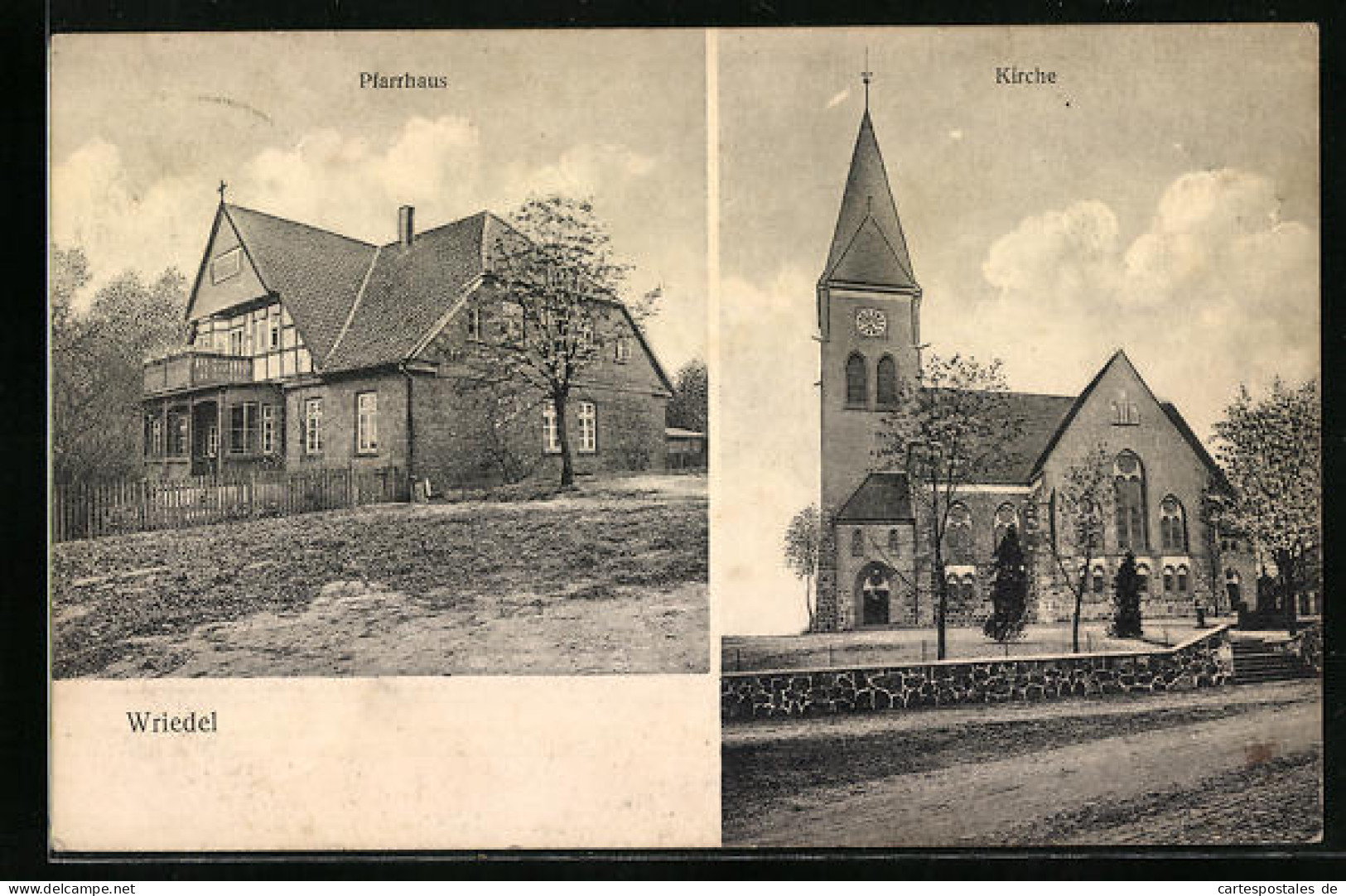 AK Wriedel, Pfarrhaus Und Kirche  - Other & Unclassified