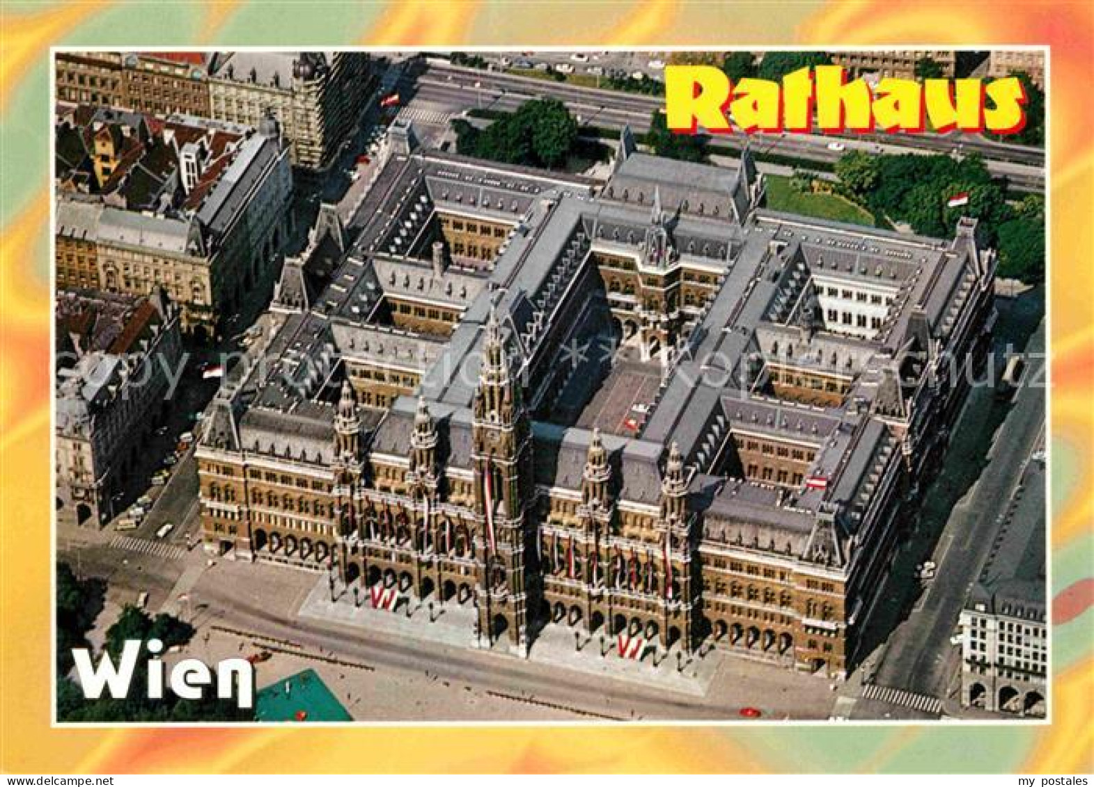 72917177 Wien Fliegeraufnahme Rathaus  - Sonstige & Ohne Zuordnung