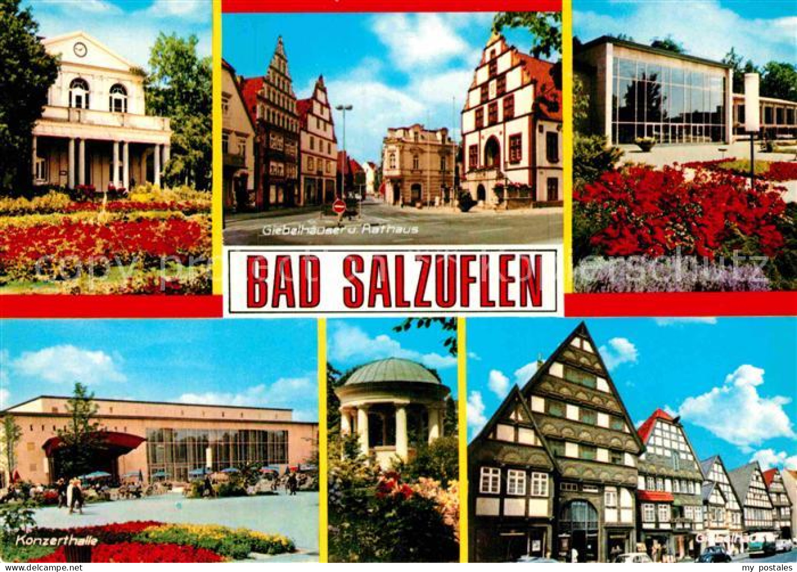 72916994 Bad Salzuflen Giebelhaeuser Rathaus Kurhaus Konzerthalle Fachwerkhaeuse - Bad Salzuflen