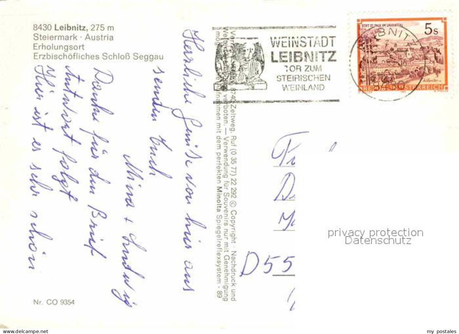 72916393 Leibnitz Schloss Seggau Fliegeraufnahme Leibnitz - Autres & Non Classés