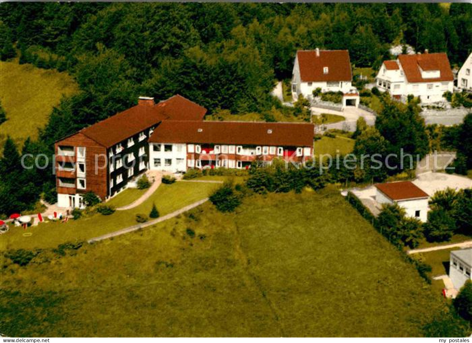 72915692 Bad Grund Fliegeraufnahme Emmy Lanzke Heim Bad Grund - Other & Unclassified