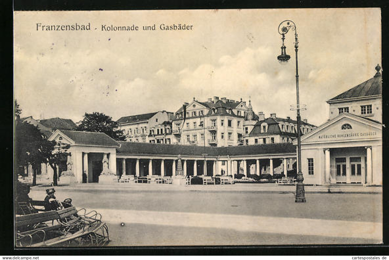 AK Franzensbad, Kolonnade Und Gasbäder  - Tchéquie