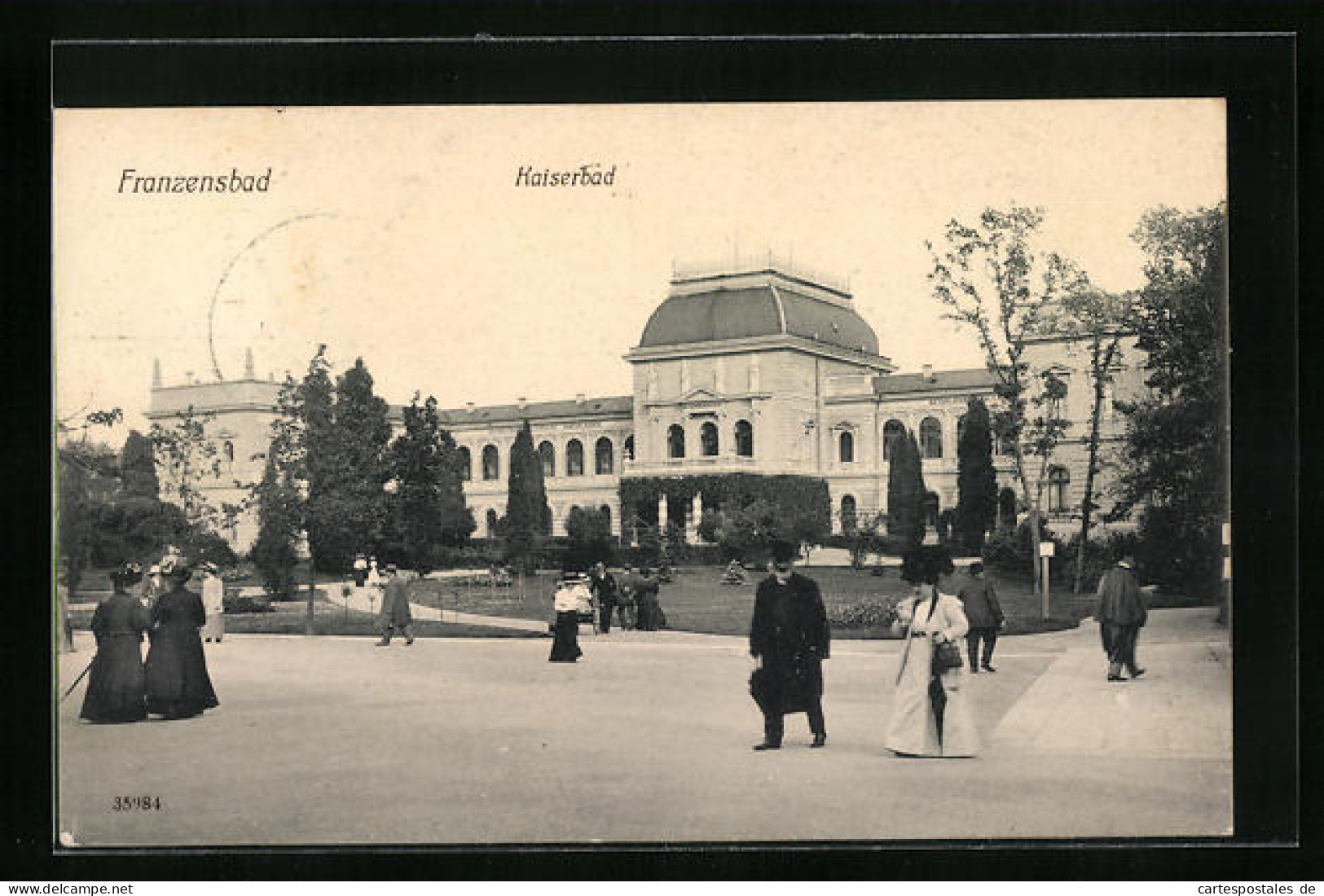 AK Franzensbad, Kaiserbad Mit Park  - Tchéquie