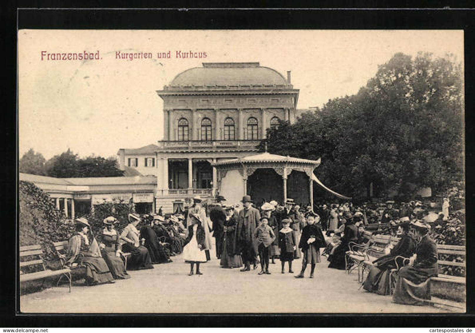 AK Franzensbad, Kurgarten Und Kurhaus  - Czech Republic