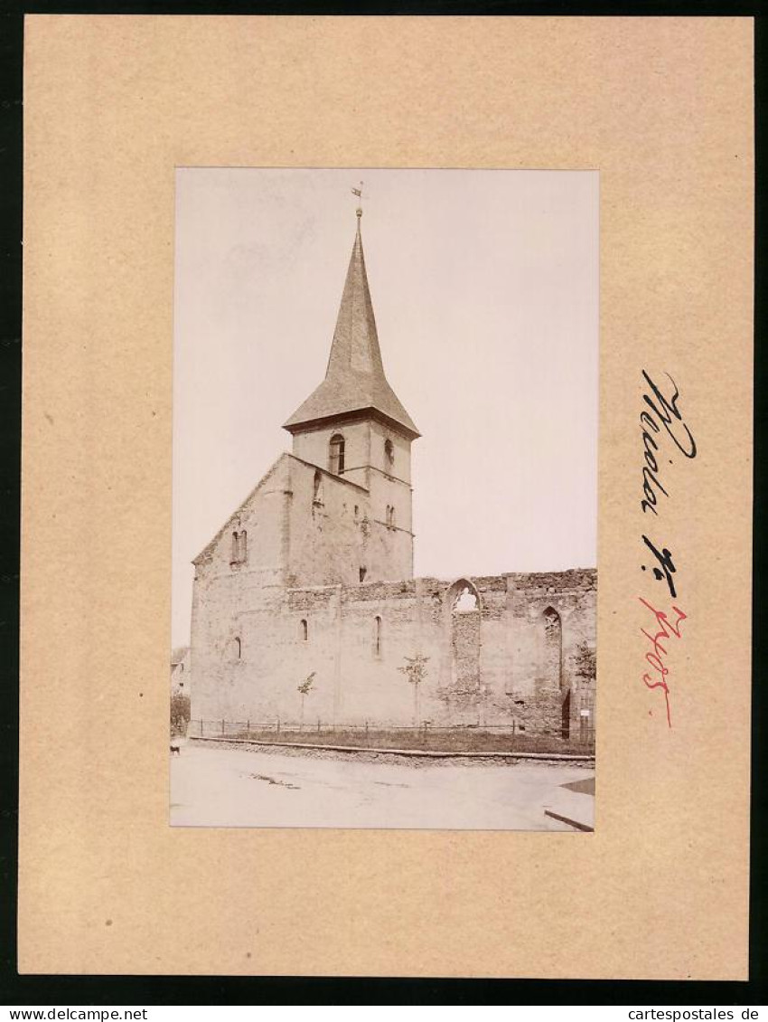 Fotografie Brück & Sohn Meissen, Ansicht Weida, Blick Auf Die Ruine Der Wiedenkirche  - Orte