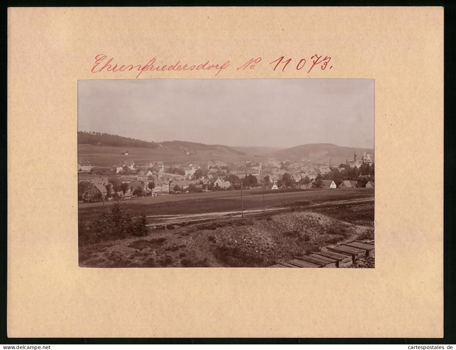 Fotografie Brück & Sohn Meissen, Ansicht Ehrenfriedersdorf, Panorama Der Ortschaft  - Places