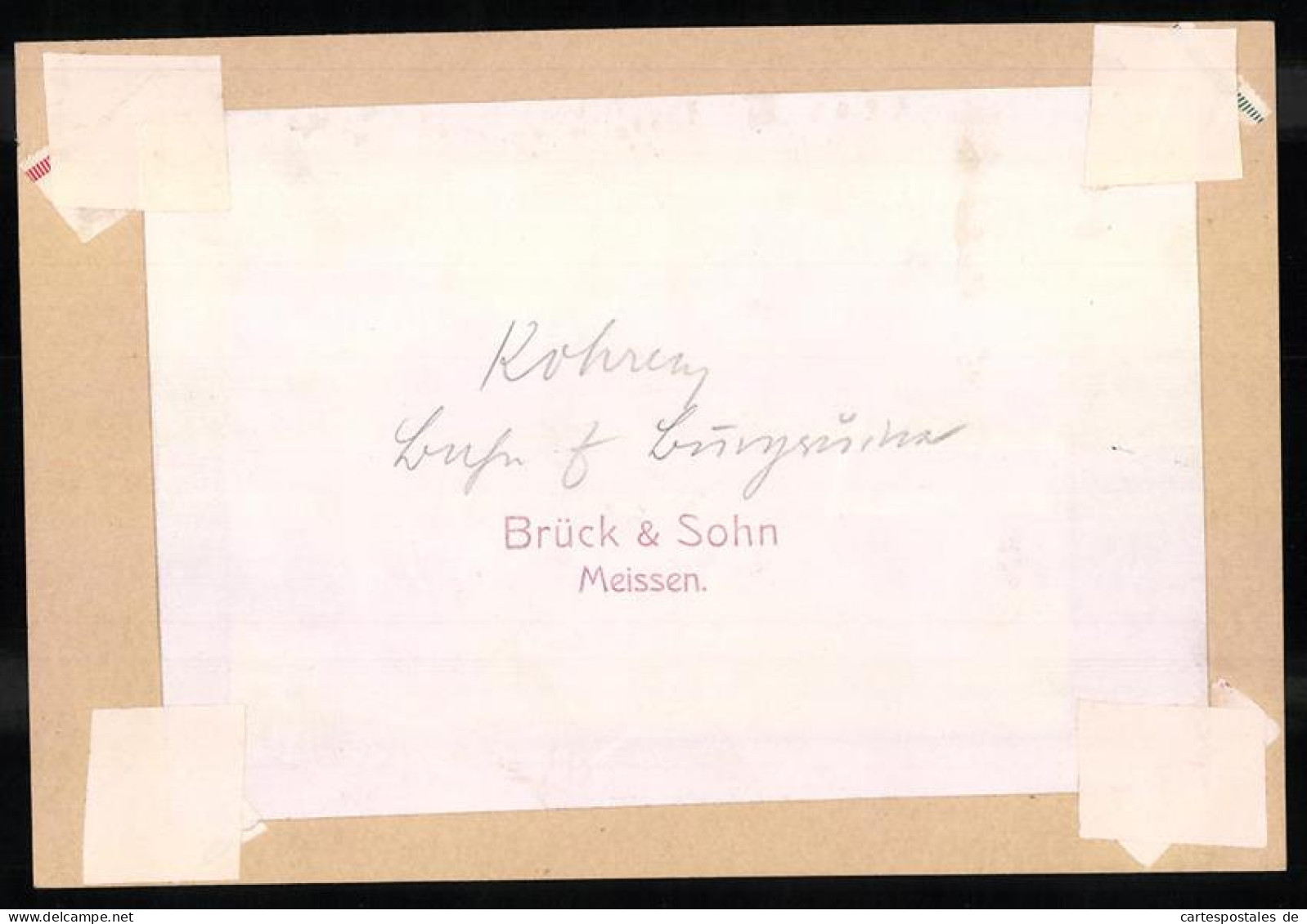 Fotografie Brück & Sohn Meissen, Ansicht Kohren, Burgruine & Kirche  - Plaatsen