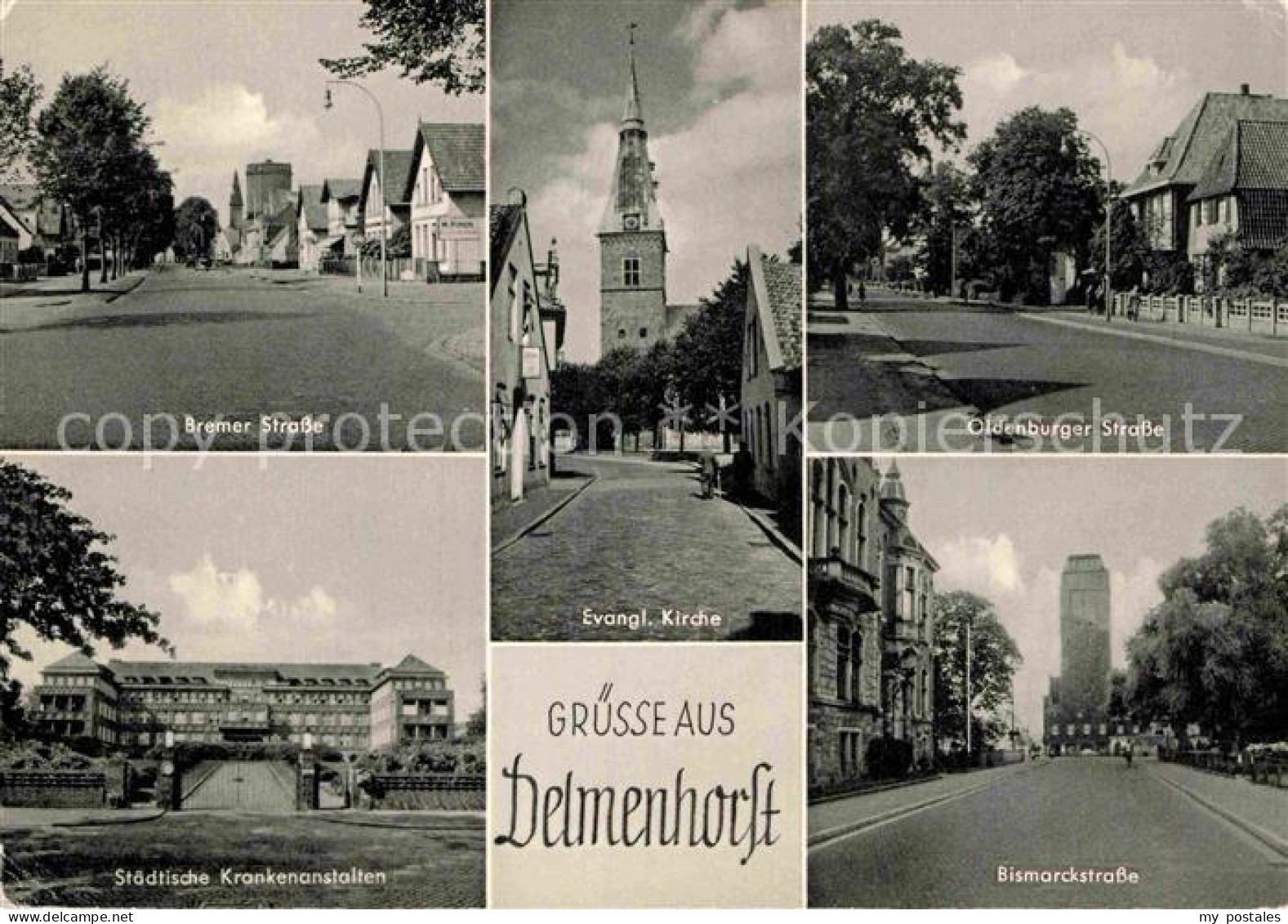 72915437 Delmenhorst Bremer Str Ev Kirche Oldenburger Str Staedt Krankenanstalte - Delmenhorst