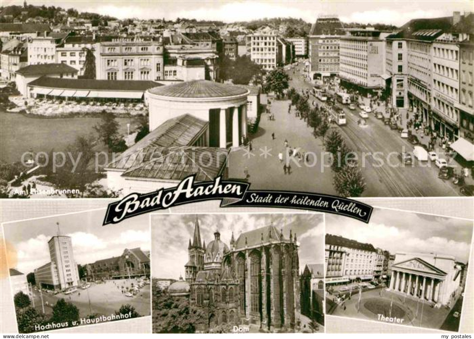 72915349 Bad Aachen Am Elisenbrunnen Hochhaus Und Hauptbahnhof Dom Theater Aache - Aachen