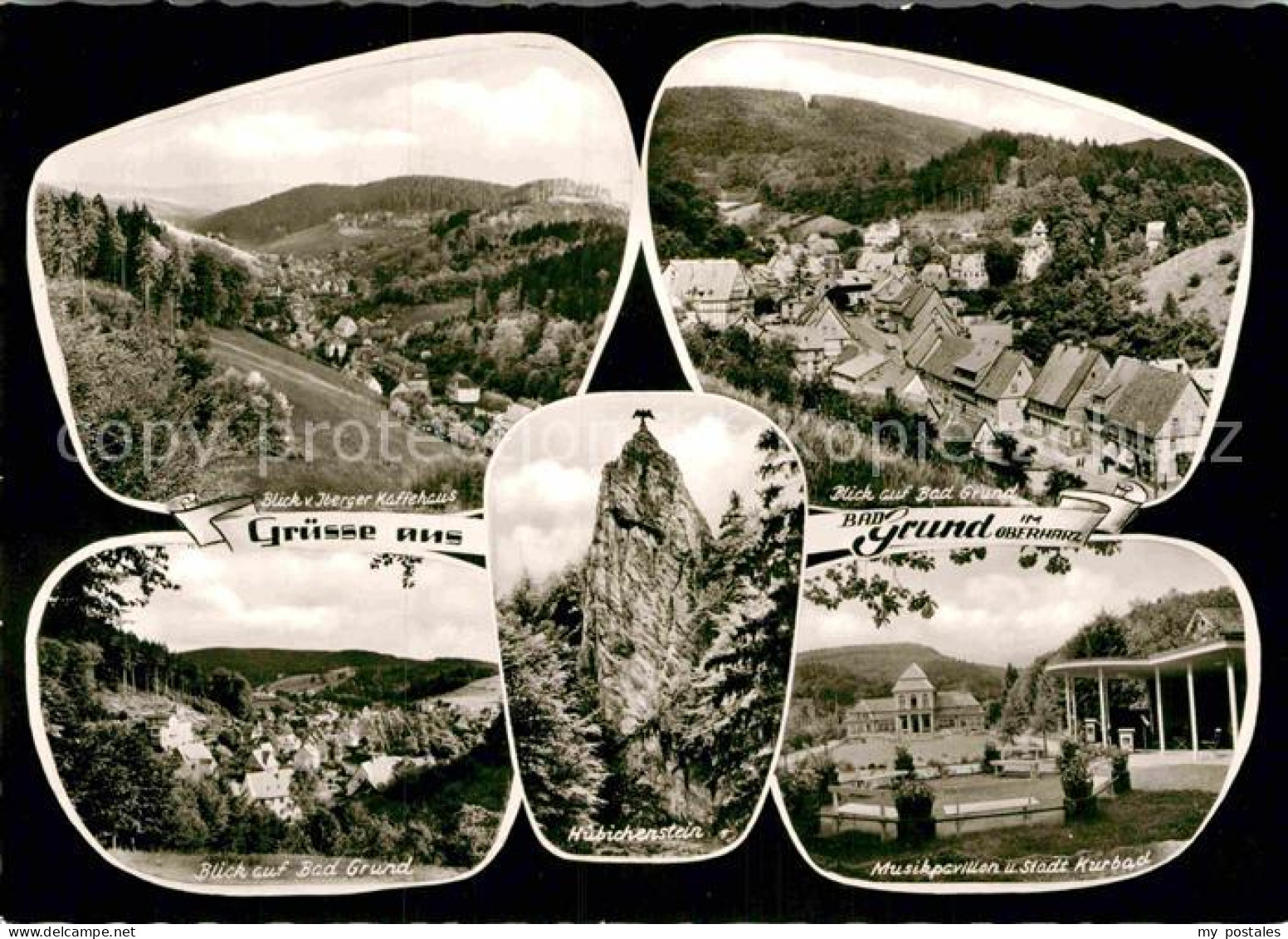 72915299 Bad Grund Blick Iberger Kaffeehaus Panorama Huebichenstein Musikpavillo - Altri & Non Classificati