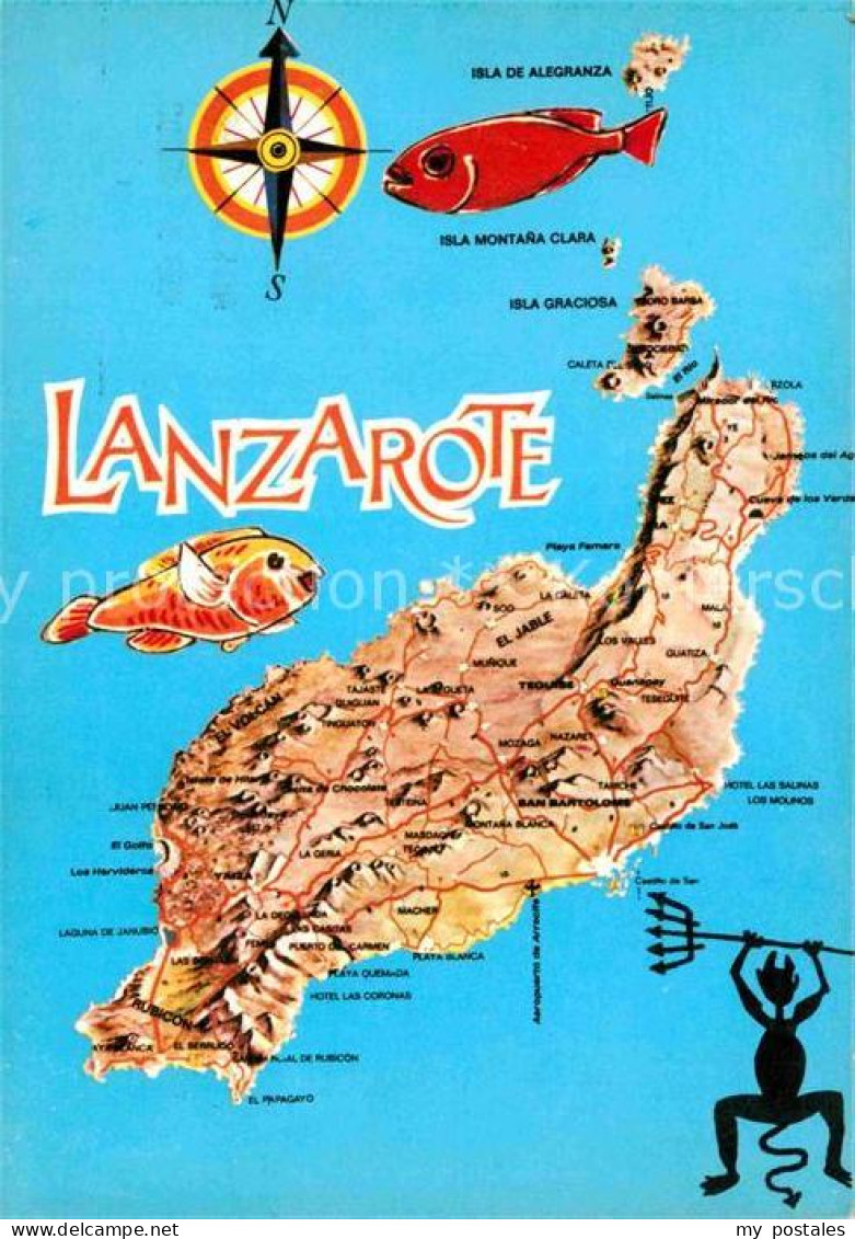 72915165 Lanzarote Kanarische Inseln Inselpanorama Lanzarote - Sonstige & Ohne Zuordnung