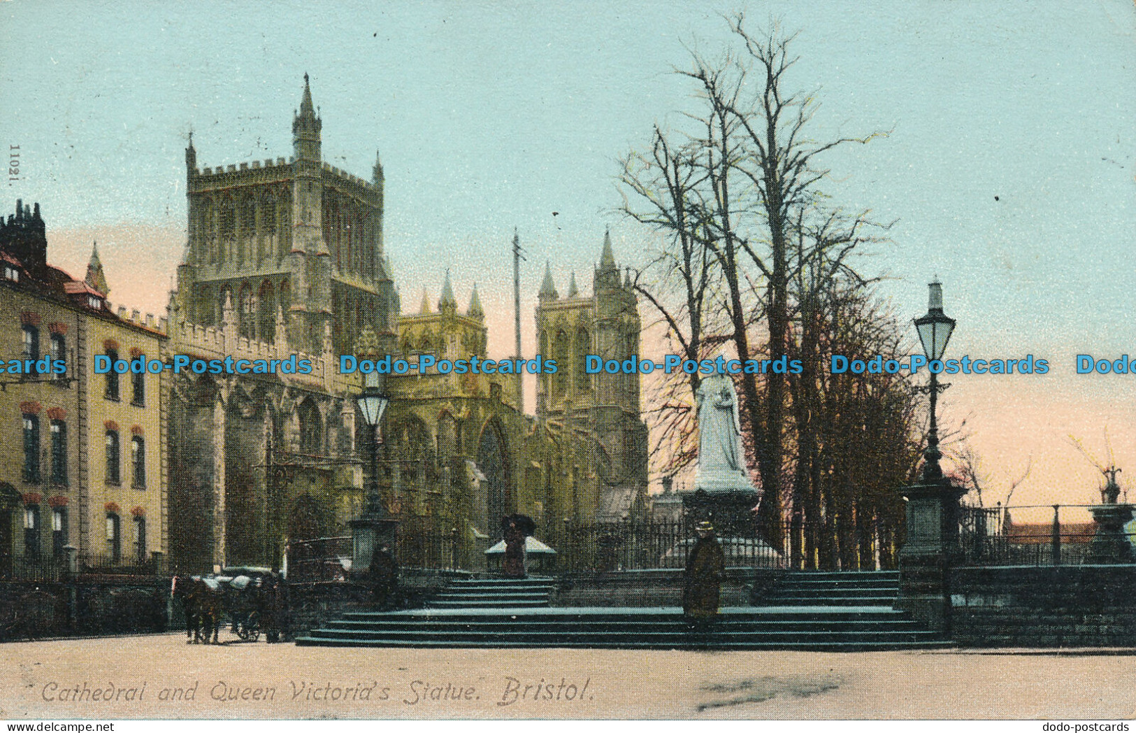 R090874 Cathedral And Queen Victorias Statue. Bristol. Wrench. No 11021. 1906 - Monde