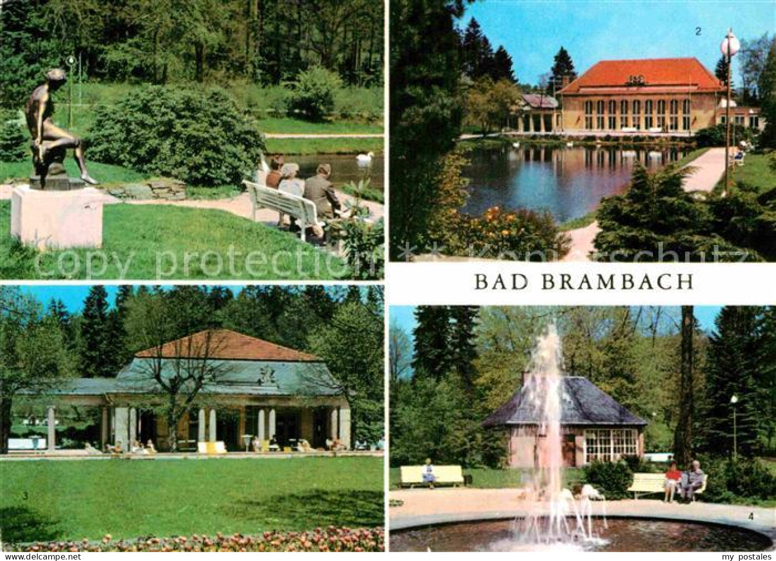 72915043 Bad Brambach Nixe Im Kurpark Festhalle Radonquelle Schillerquelle Bad B - Bad Brambach