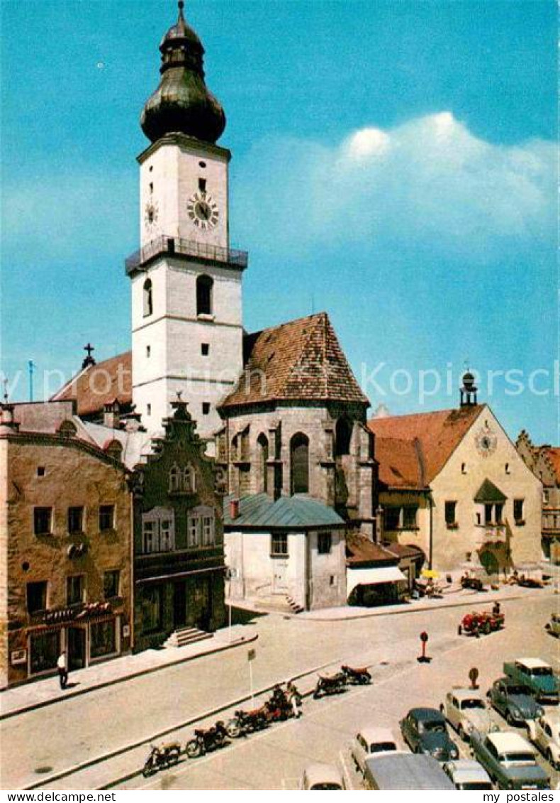 72914774 Cham Oberpfalz Marktplatz Kirche Cham - Autres & Non Classés