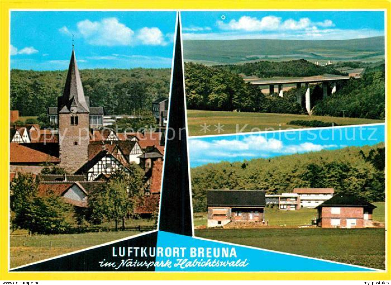 72914748 Breuna Luftkurort Naturpark Habichtswald Ortsmotiv Mit Kirche Landschaf - Other & Unclassified