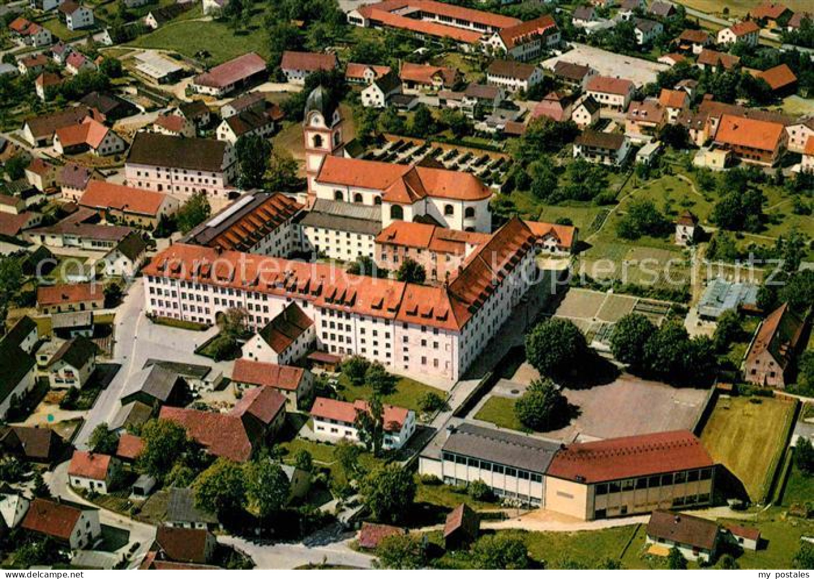 72913906 Rohr Niederbayern Fliegeraufnahme Benediktinerabtei Asamkirche Johannes - Autres & Non Classés