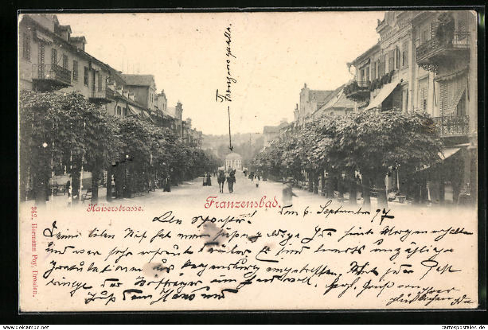 AK Franzensbad, Kaiserstrasse Mit Blick Auf Franzensquelle  - Czech Republic