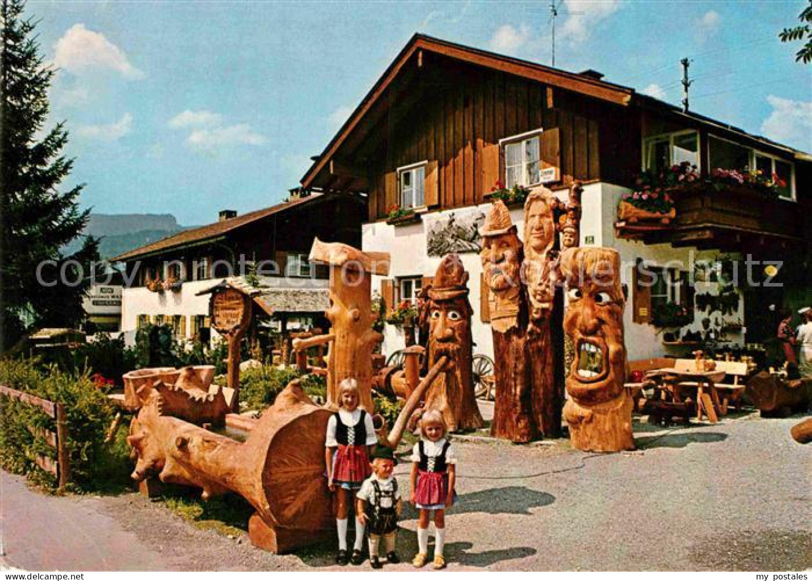 72913883 Oberstdorf Zierbrunnenschnitzerei Oberstdorf - Oberstdorf