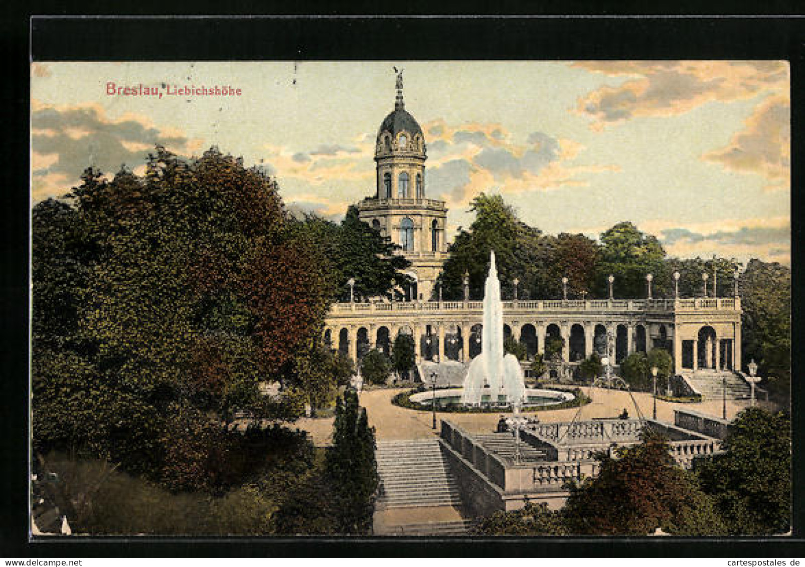 AK Breslau, Liebichshöhe Mit Springbrunnen  - Schlesien