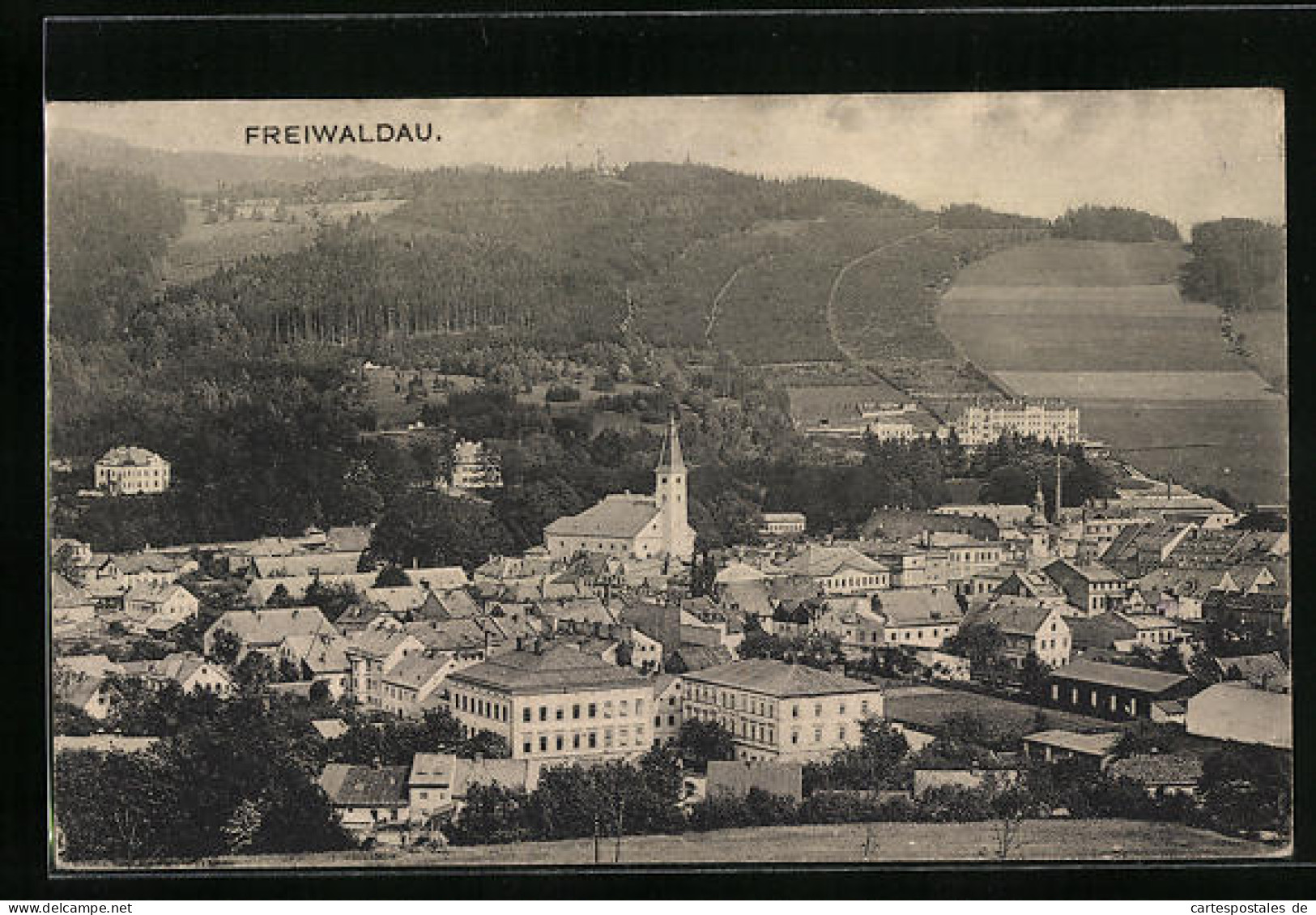 AK Freiwildau, Totalansicht Mit Kirche  - Czech Republic