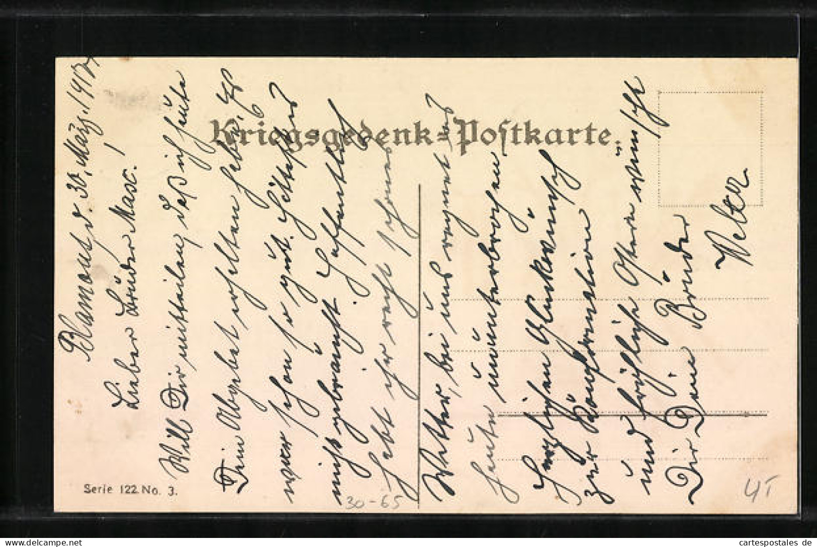 AK Ostergrüsse Mit Eichenlaub Und Band In Reichsfarben  - Guerre 1914-18