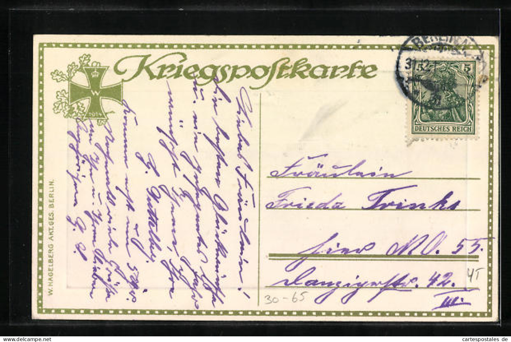 AK Neujarswünsche Mit Goldener Krone  - Guerre 1914-18