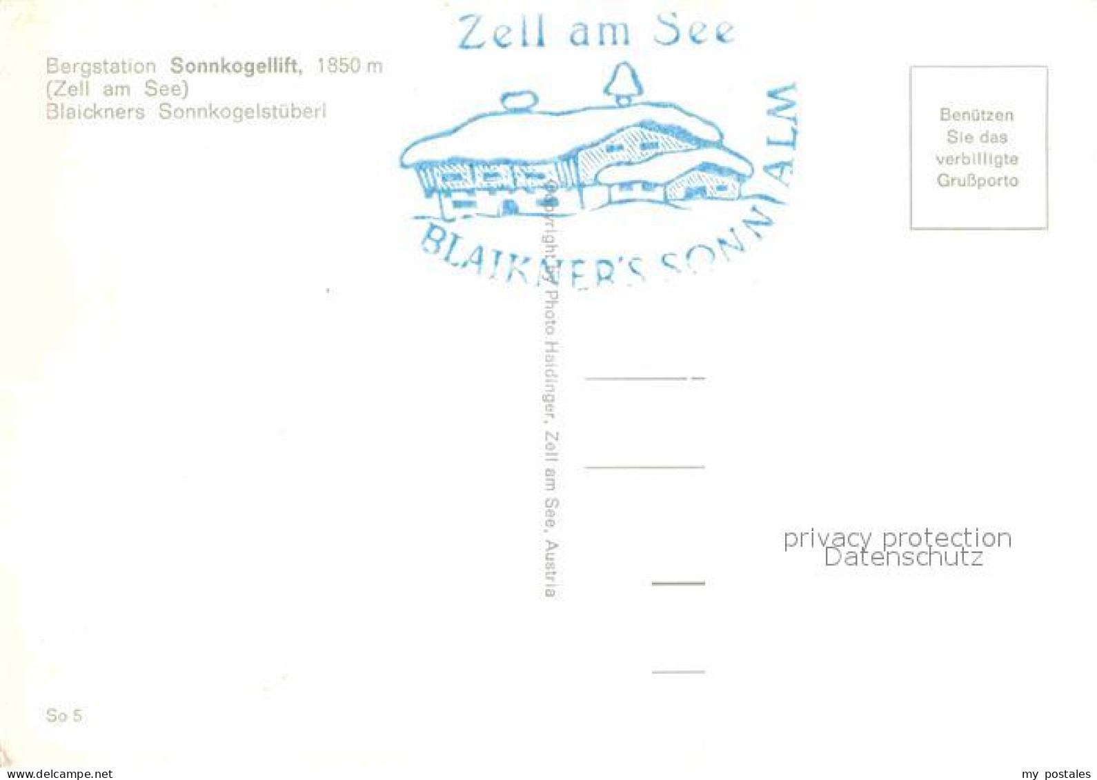 72913818 Zell See Sonnkogellift Stueberl Zell Am See - Sonstige & Ohne Zuordnung