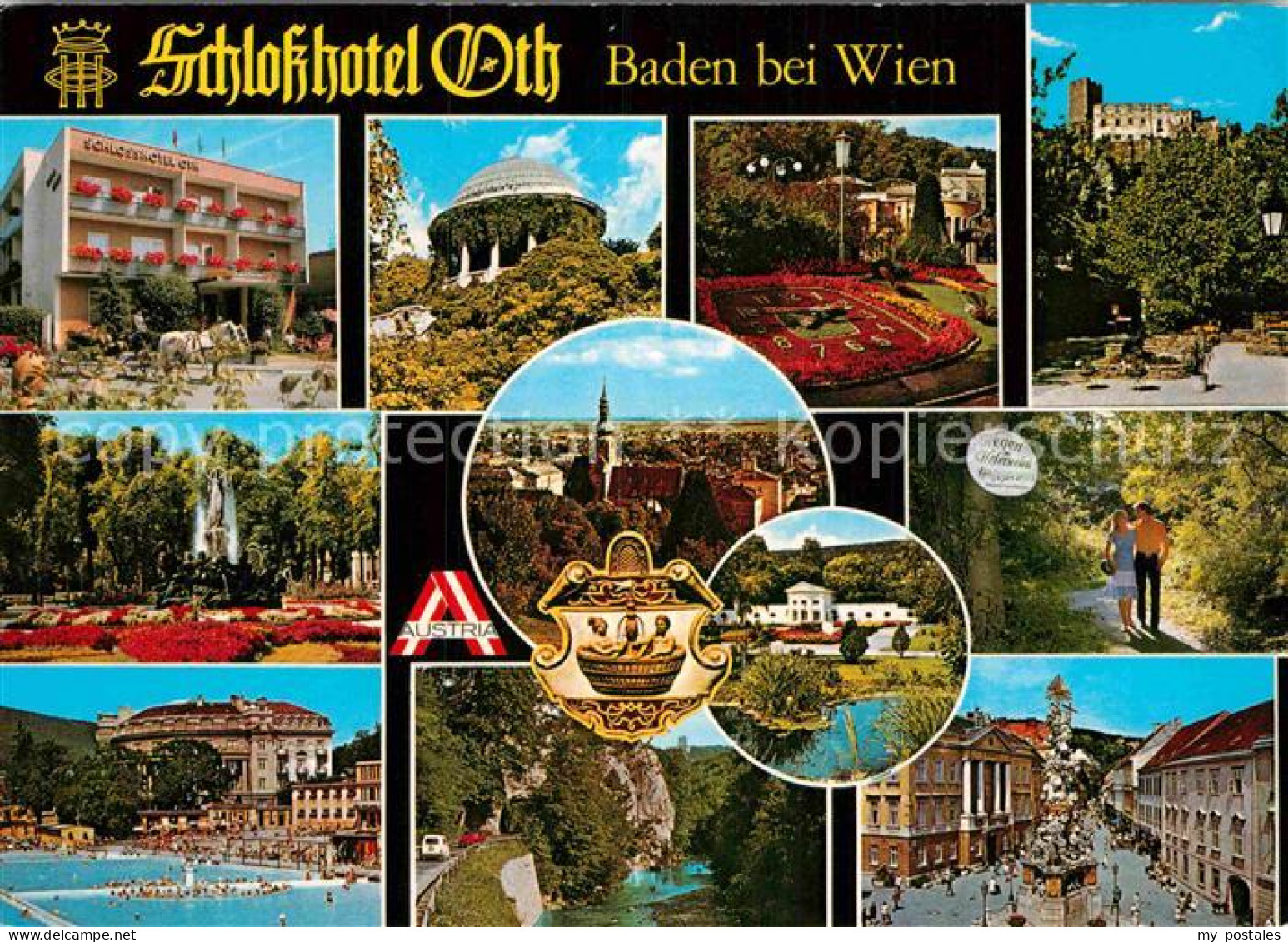 72913812 Baden Wien Schlosshotel Oth Schwimmbad Panorama Baden - Andere & Zonder Classificatie
