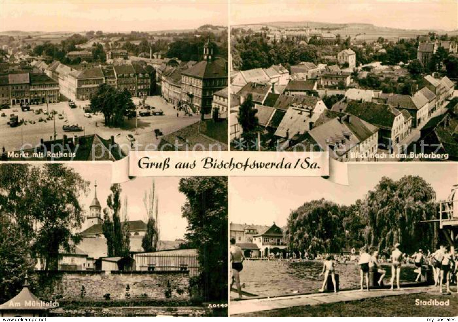 72913793 Bischofswerda Markt Rathaus Butterberg Muehlteich Stadtbad Bischofswerd - Bischofswerda