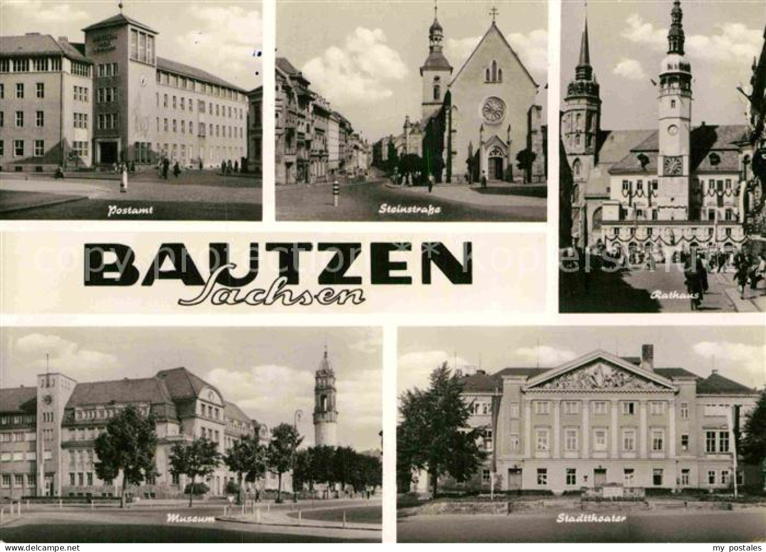 72913792 Bautzen Postamt Steinstrasse Rathaus Stadttheater Museum Bautzen - Bautzen