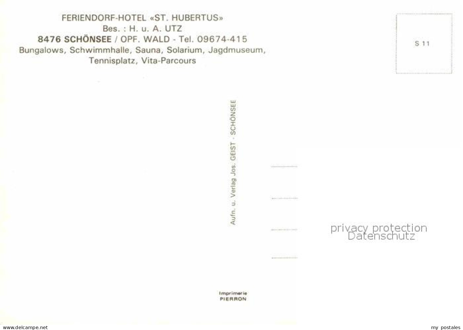 72913725 Schoensee Hotel St. Hubertus Schoensee - Autres & Non Classés