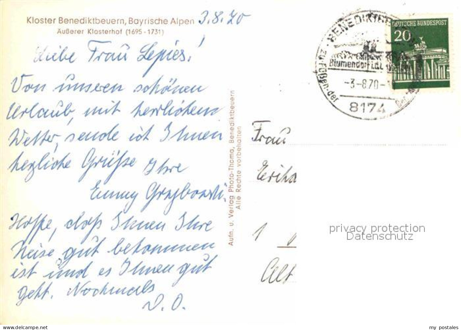 72913642 Benediktbeuern Kloster Mit Garten Benediktbeuern - Autres & Non Classés