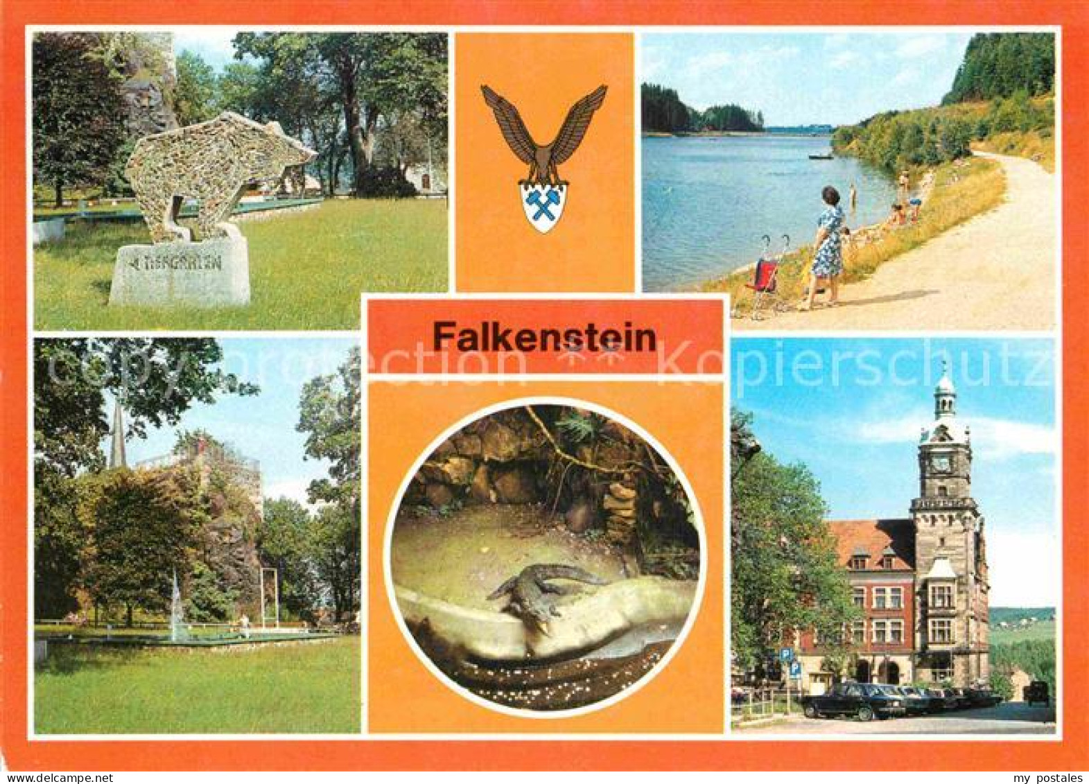 72913635 Falkenstein Vogtland Schlossfelsne Talsperre Tierpark Krokodil Rathaus  - Falkenstein (Vogtland)