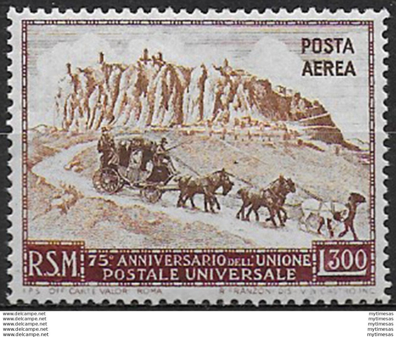1951 San Marino UPU L. 300 MNH Sass A N. 95 - Altri & Non Classificati
