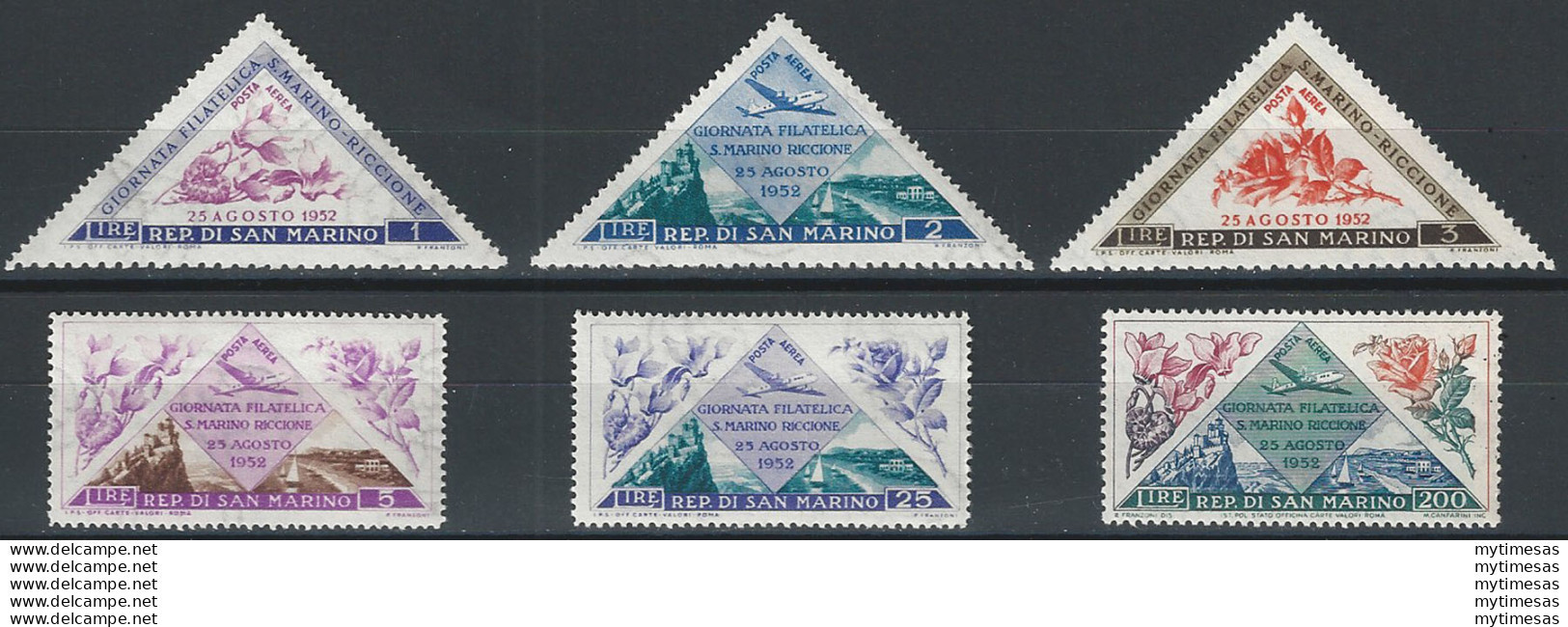 1952 San Marino RSM-Riccione 6v. MNH Sass. N. A103/108 - Altri & Non Classificati