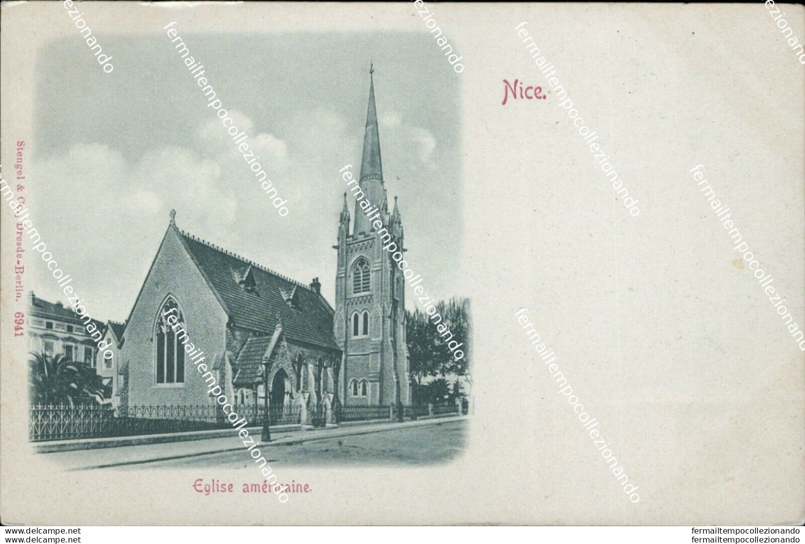 Bd78 Cartolina Nice Eglise Americaine - Bauwerke, Gebäude