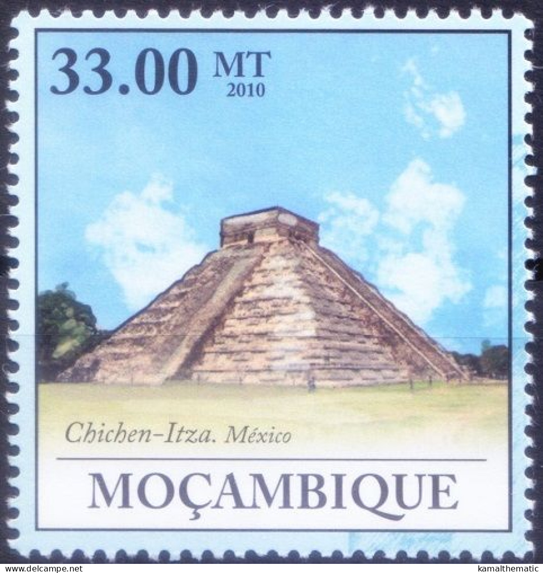 Mozambique 2010 MNH, UNESCO, Pre-Hispanic City Chichen Itza In Mexico, Architecture - UNESCO