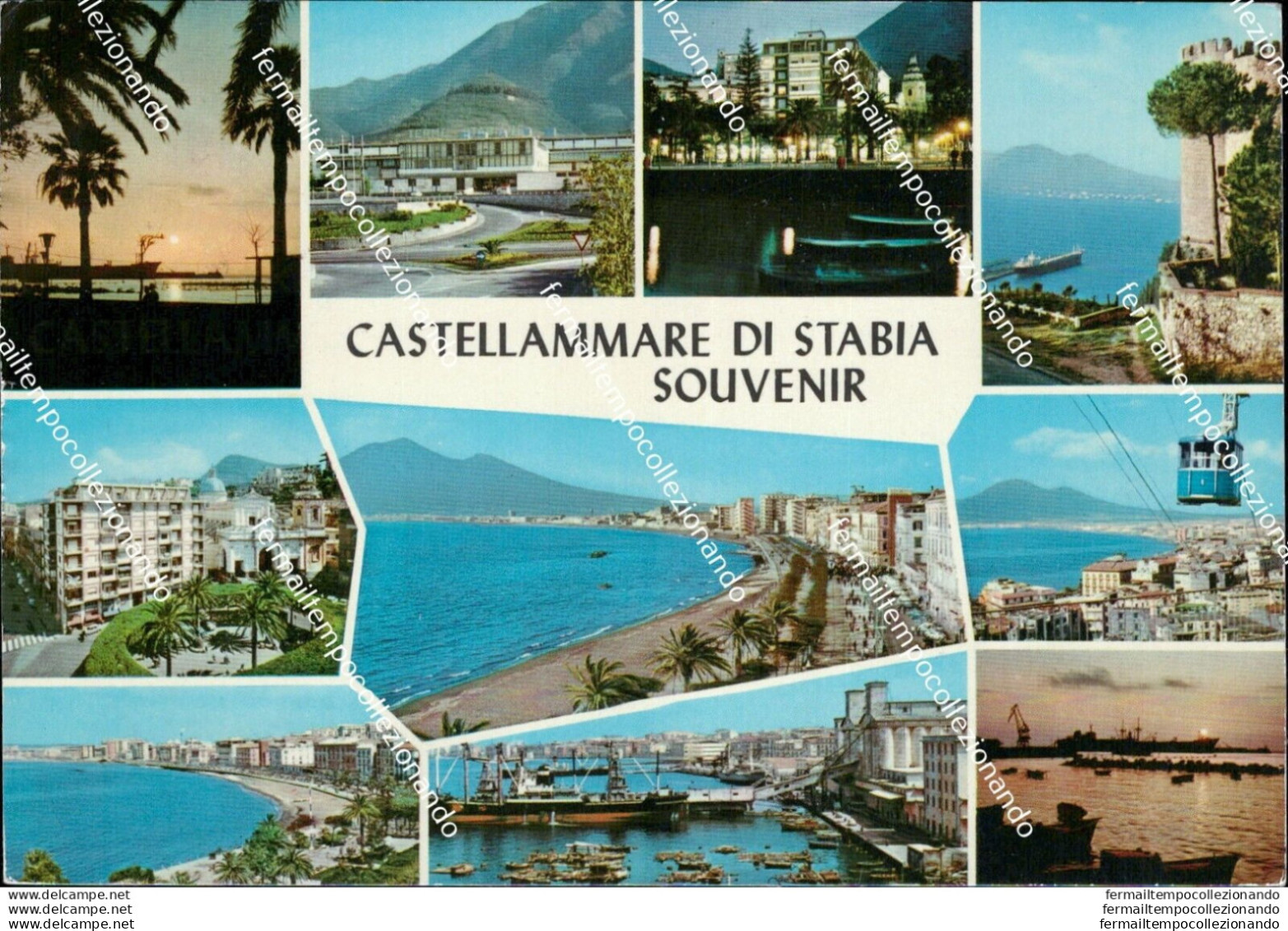 At596 Cartolina Castellammare Di Stabia Souvenir Provincia Di Napoli - Napoli (Naples)