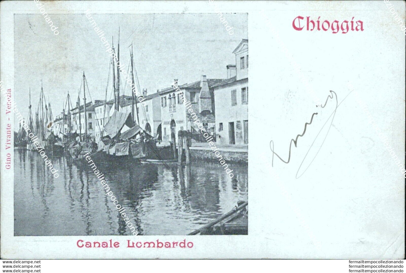 As604 Cartolina Chioggia Canale Lombardo Venezia - Venetië (Venice)