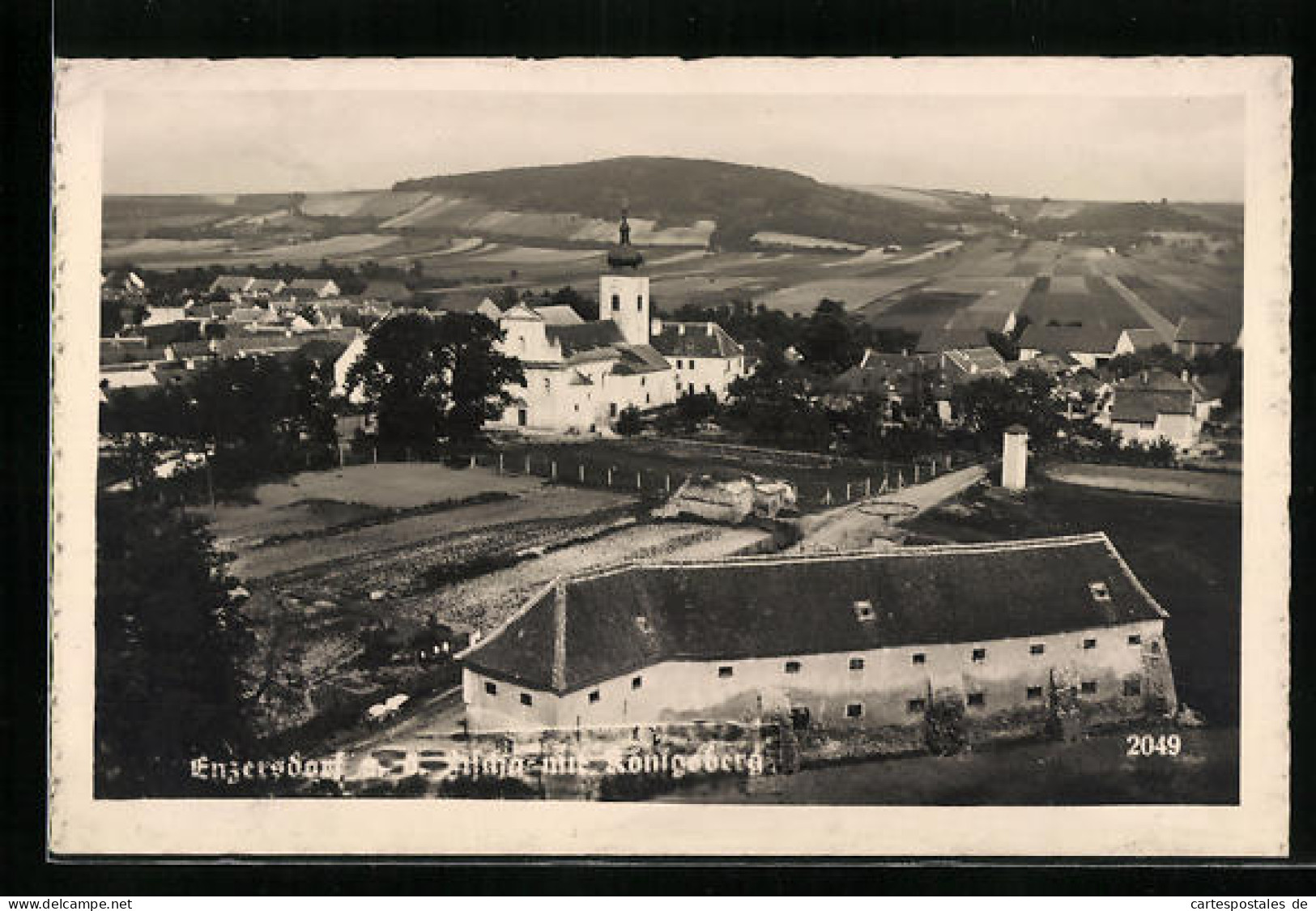 AK Enzersdorf, Ortsansicht Mit Kirche Aus Der Vogelschau  - Sonstige & Ohne Zuordnung