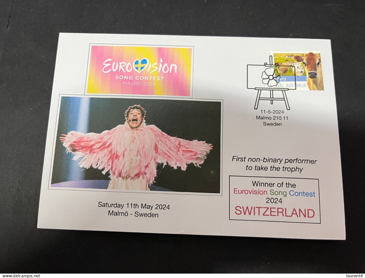 13-5-2024 (4 Z 47A) Eurovision Song Contest Won By Switzerland Non-binary Perfomer NEMO (Israel Singer Protest) - Music