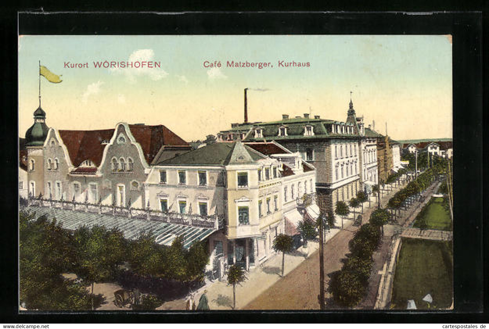 AK Wörishofen, Cafe Malzberger, Kurhaus  - Bad Woerishofen