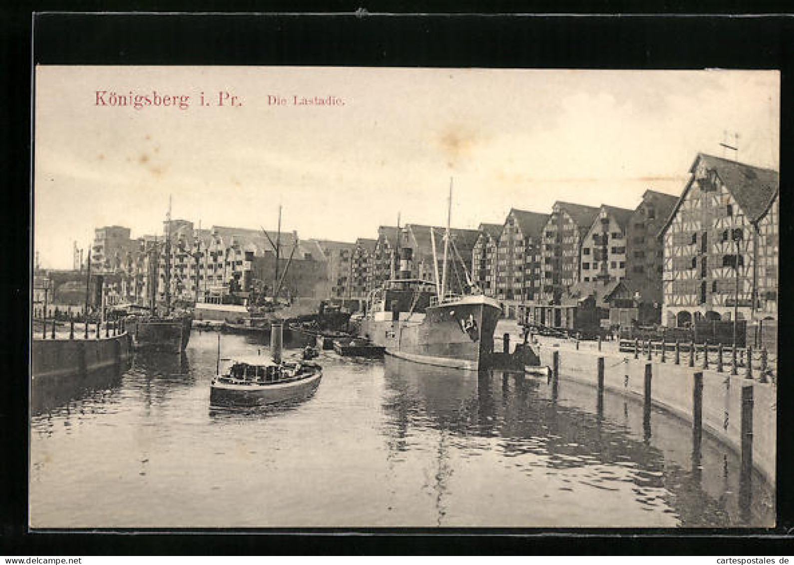 AK Königsberg I. Pr., Schiffe An Der Lastadie  - Ostpreussen