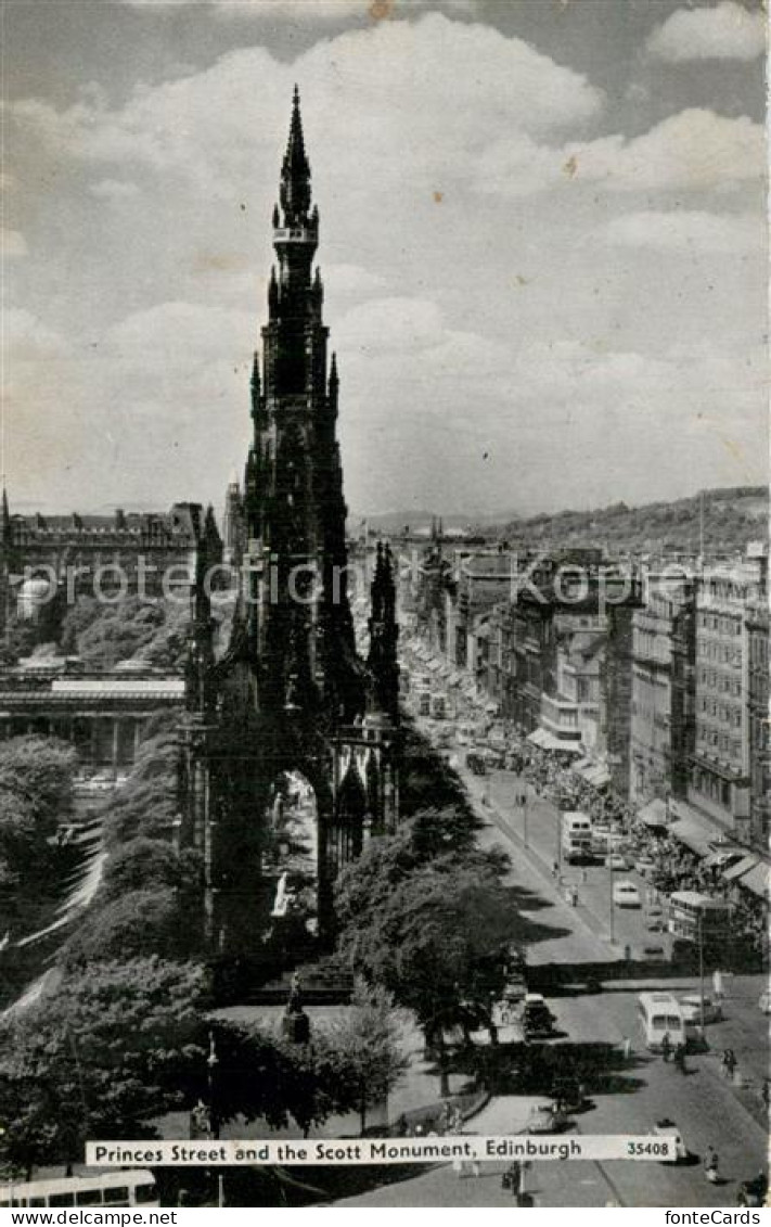 73781358 Edinburgh  Scotland UK Princes Stret And The Scott Monument  - Autres & Non Classés