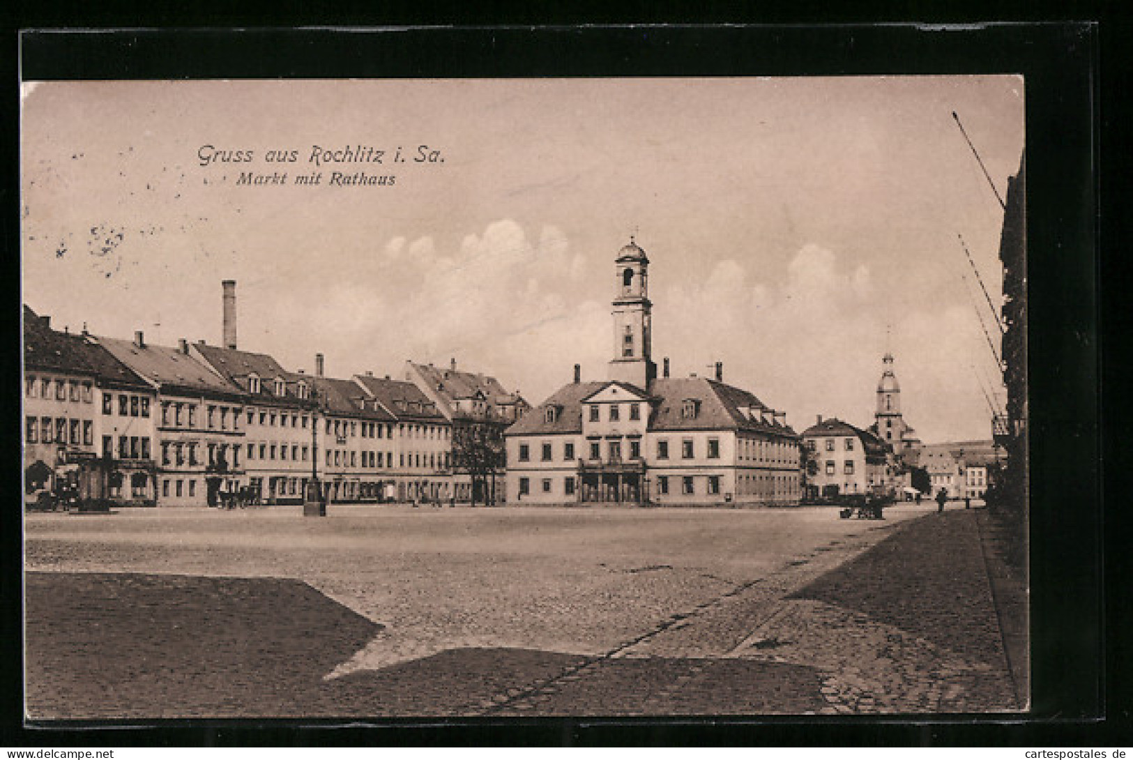 AK Rochlitz I. Sa., Markt Mit Rathaus  - Rochlitz