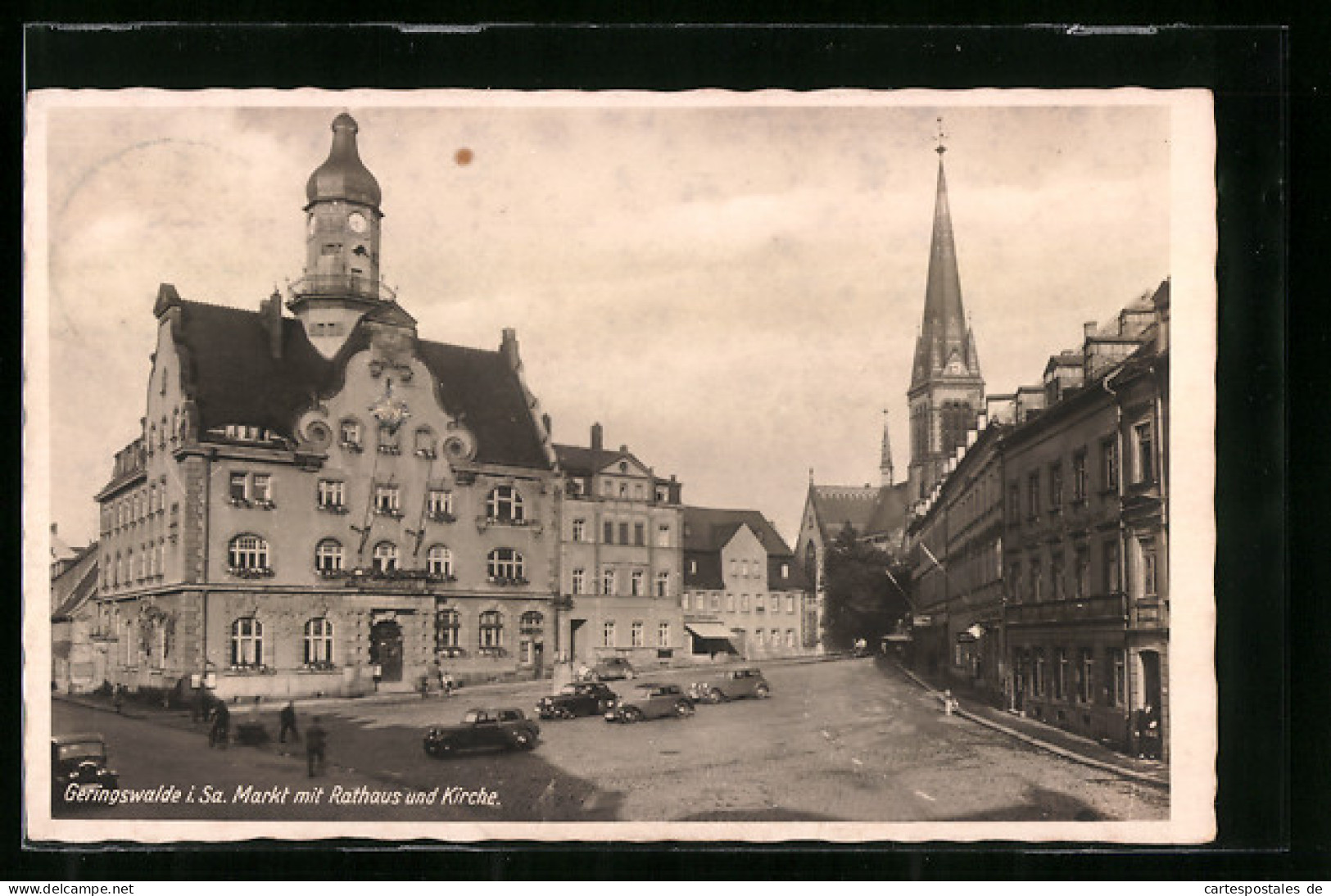 AK Geringswalde I. Sa., Markt Mit Rathaus Und Kirche  - Other & Unclassified