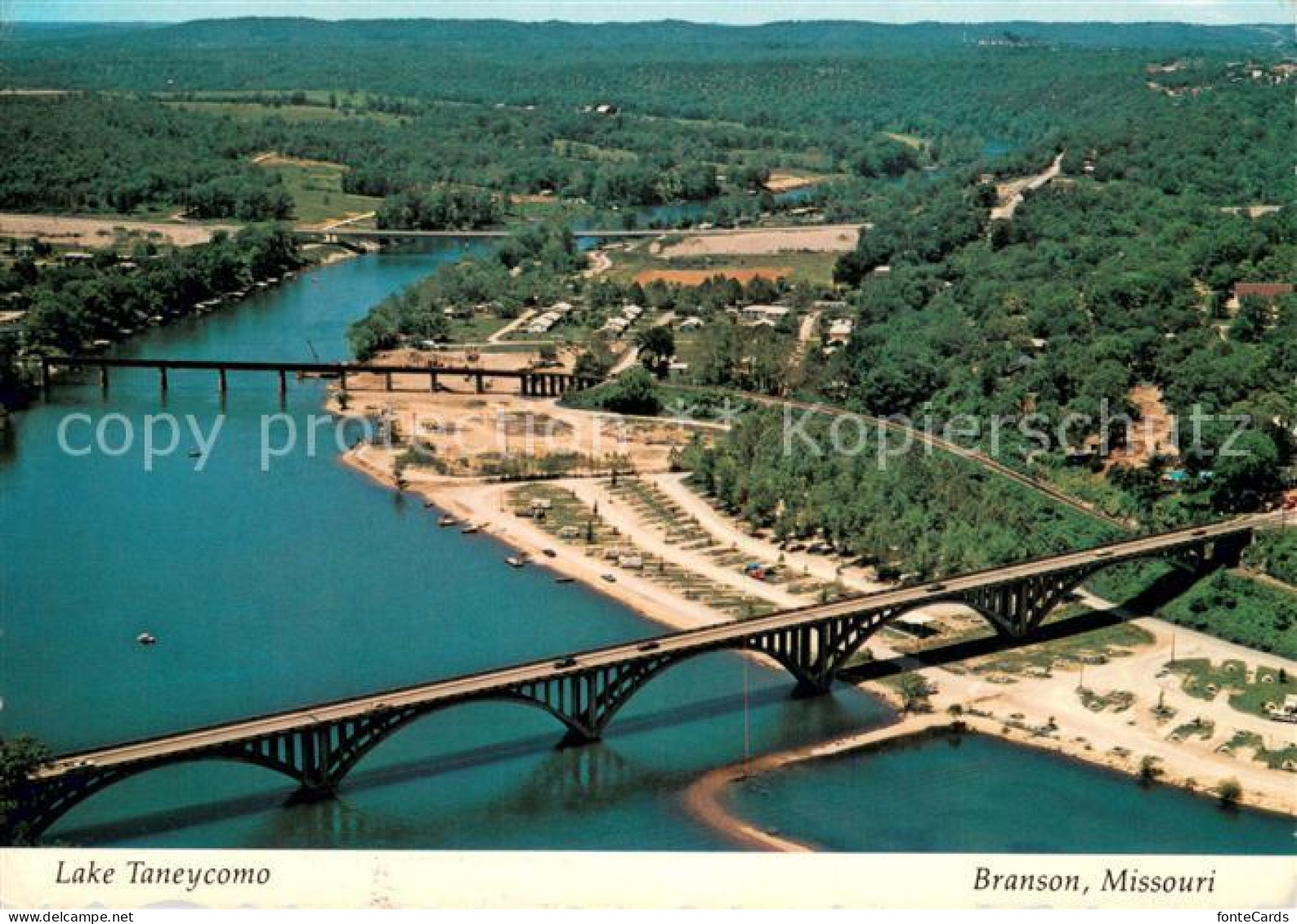 73733266 Branson_Missouri Lake Taneycomo Bridge Aerial View - Altri & Non Classificati