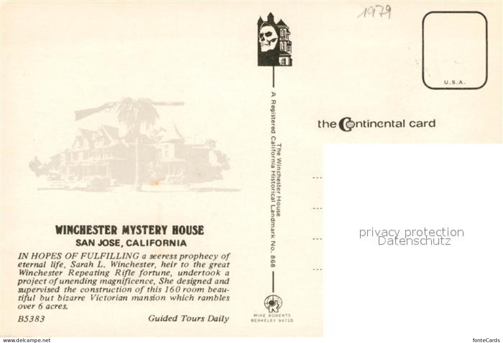 72933581 San_Jose_California Winchester Mystery House - Autres & Non Classés